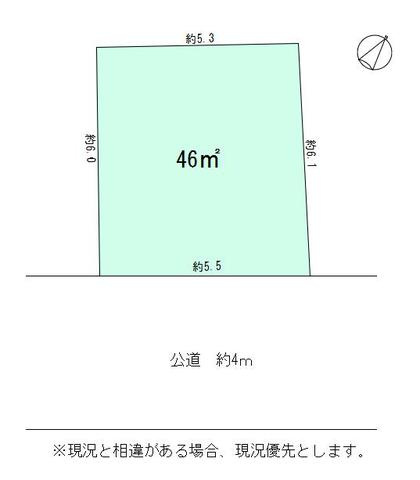 上尾市原市　売地の区画図