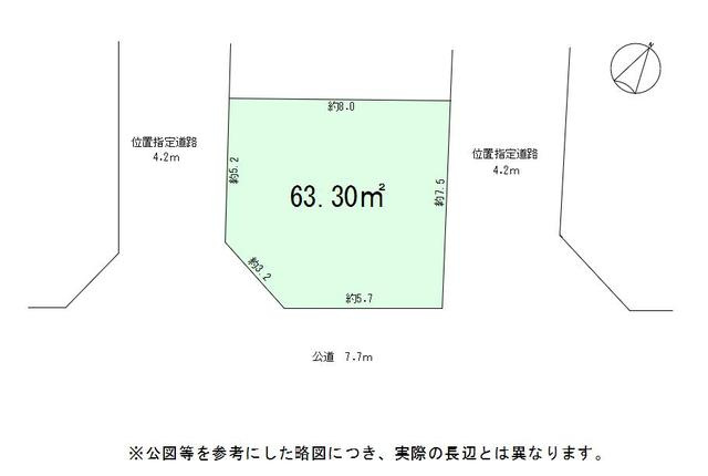 志木市上宗岡4丁目の区画図