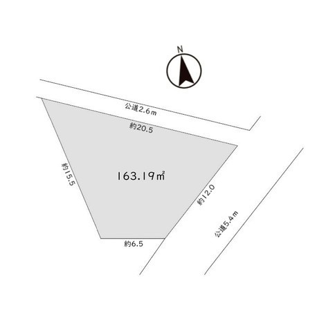 入間郡越生町黒岩　売地の区画図