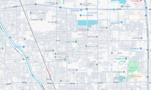 松原市東新町　第2期　新築一戸建ての地図