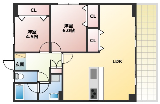 【間取り】 | リバーサイド千里丘