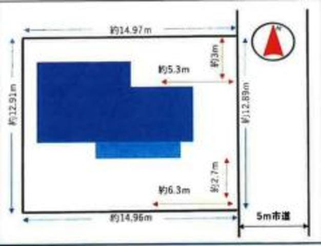 坂戸市清水町　中古戸建の区画図