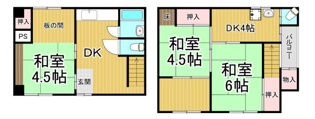 小田原貸家の間取り