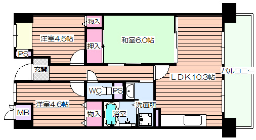 【間取り】 | サクラハイム浦江