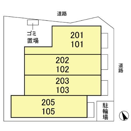 Monarie akiの区画図