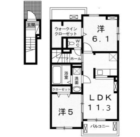 【間取り】 | カーサ　ビアンカ