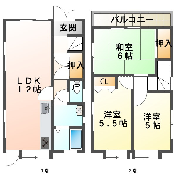 桃山台５丁目貸家の間取り