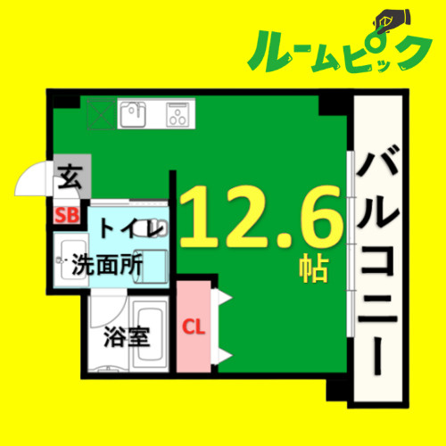 RAFFLE SHINSAKAE　名古屋市賃貸　仲介手数料無料の間取り