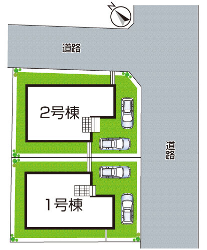 ●5(土)6(日)現地説明会！　香芝市穴虫　第8期　新築一戸建ての区画図|全2区画