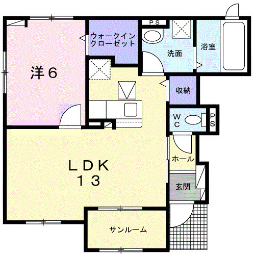 ベル　フォレスト　Ⅰの間取り