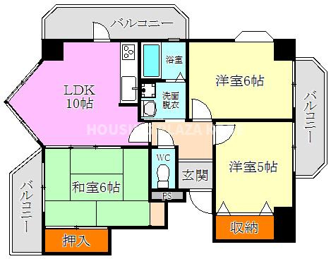 ル・パレ須磨の間取り