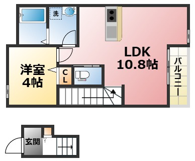 セレーノ津門綾羽の間取り