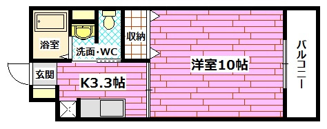 JRBハイツ矢野Ⅱ番館の間取り