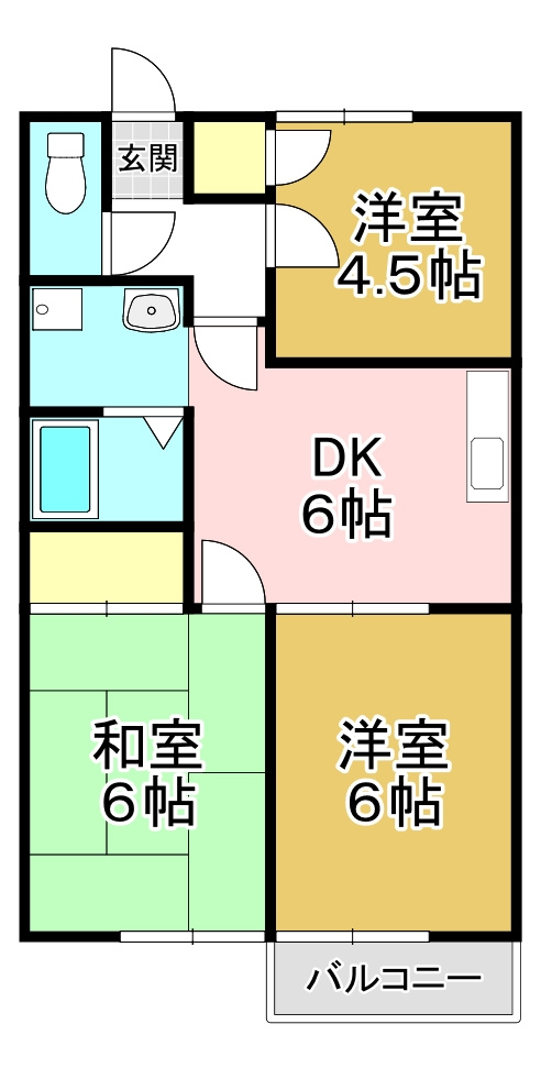 ニューライフ津屋崎Ⅱの間取り