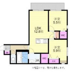 リエゾン奥雲城の間取り