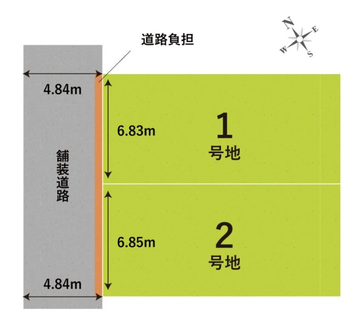 宇治市広野町寺山　第1期　新築一戸建ての区画図|全2区画