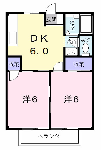 コーポラス岩津Aの間取り