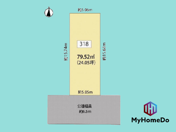 北区丸新町の土地図