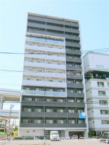 メインステージ蒲田Ⅵエグザの外観|2012年6月築のRC鉄筋コンクリート造地上14階建て総戸数120戸の分譲賃貸マンション　東京都大田区蒲田3丁目京急本線京急蒲田駅梅屋敷駅、JR蒲田駅も徒歩圏内の立地！
