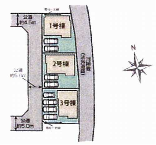 平塚市入野　新築戸建全3棟　3号棟の区画図
