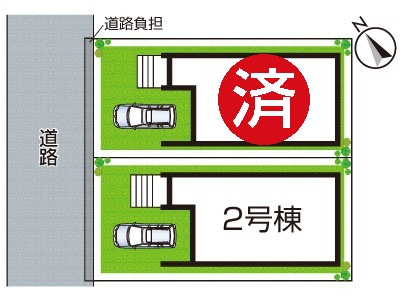 ★17(土)18(日)現地見学可能！★宇治市広野町寺山　第1期　ラスト1邸の区画図|全2区画