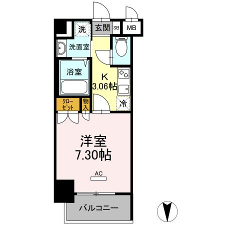 ホウエイコート秋葉原の間取り