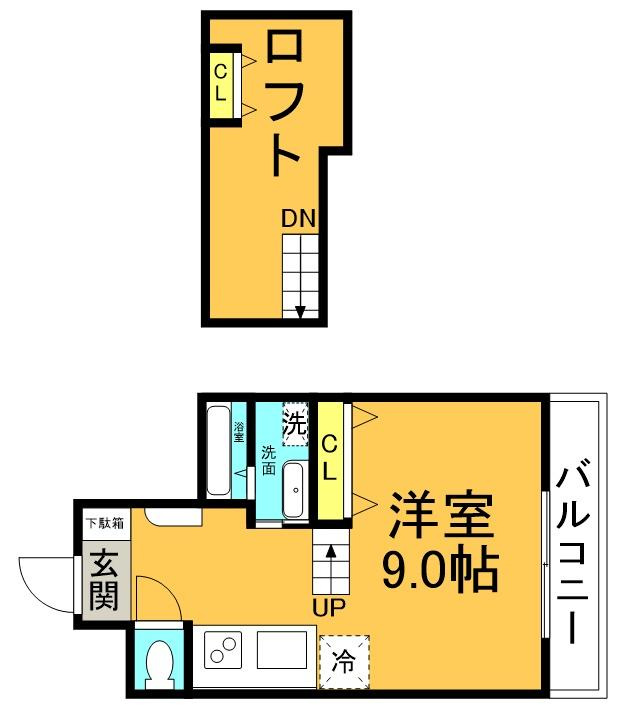 大阪市東成区深江北２丁目の賃貸マンションの間取り