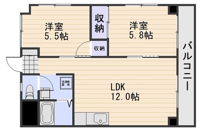ハイデンス岡山の間取り