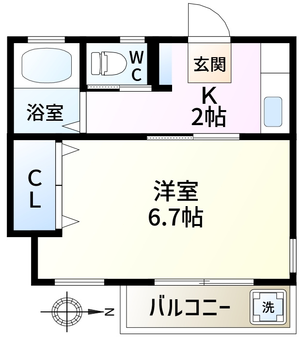 コーポハイブリッジの間取り
