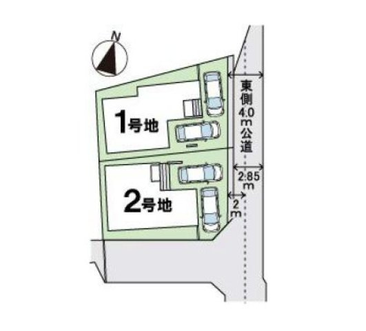 N・糸島市前原駅南1丁目第1-2棟（1号棟）　の区画図|配置図（1号棟）