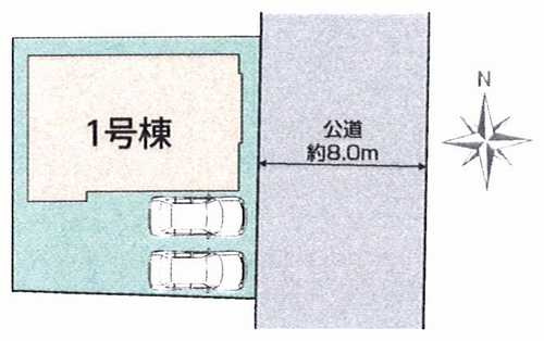 平塚市ふじみ野1丁目3期　新築戸建全1棟　1号棟の区画図