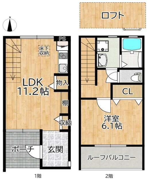 メゾネット桜台の間取り