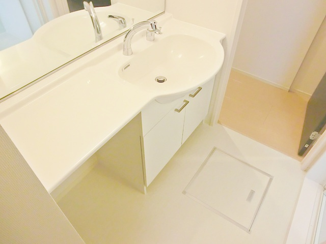 Ｄ－ｒｏｏｍエクウスの洗面所|ワイドな洗面台