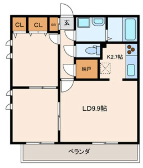 アロッジオKの間取り|間取りです。