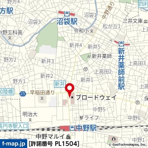 ライオンズマンション中野第三の地図