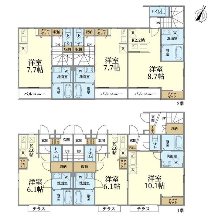 葛飾区東新小岩５丁目の一棟アパートの間取り