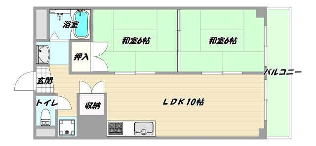 大阪市東淀川区東中島１丁目の賃貸マンションの間取り