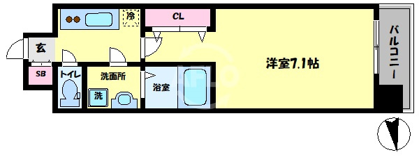 ワールドアイ難波南PORTAの間取り|ワールドアイ難波南PORTA　間取り