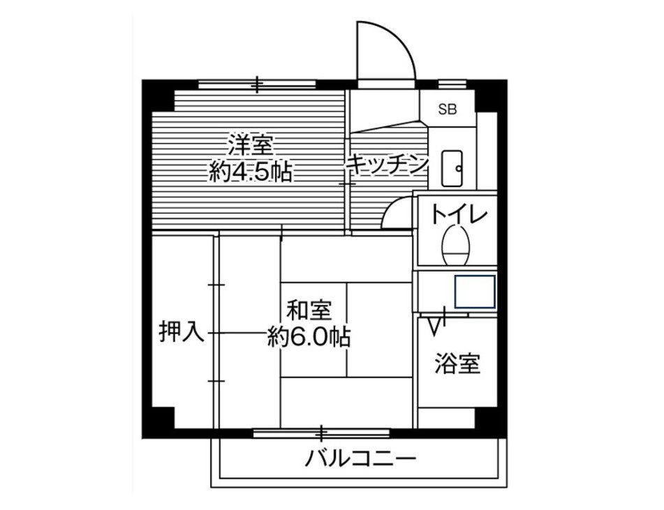 ビレッジハウス川井宿6号棟の間取り