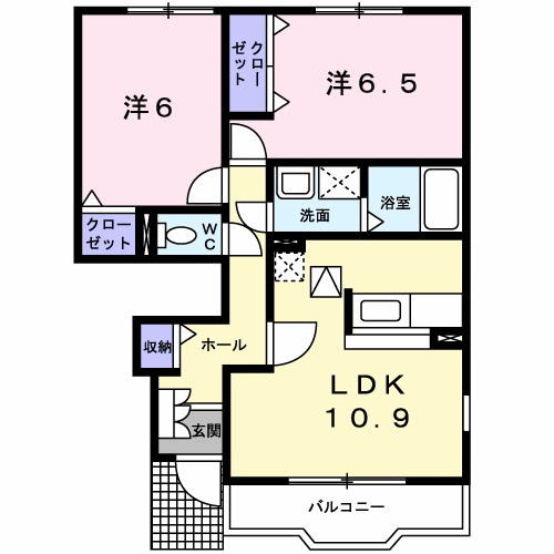 アルドーレ　Bの間取り