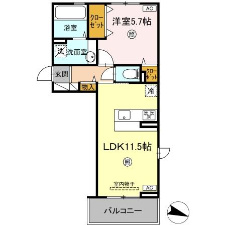アテリア伍番館の間取り