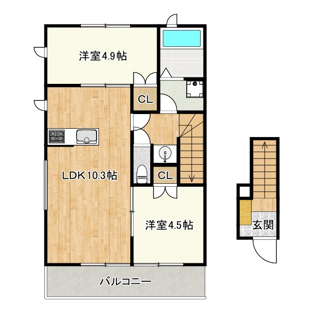 THE　CITY山吹Ⅱの間取り
