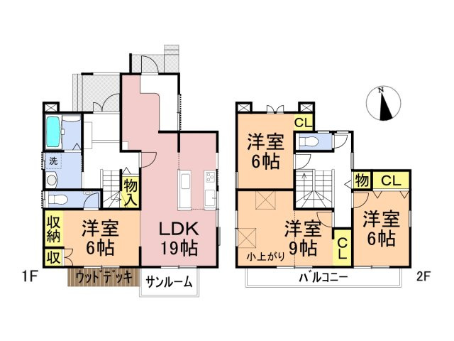 中古戸建　稲沢市平和町丸渕上　平成14年築の間取り