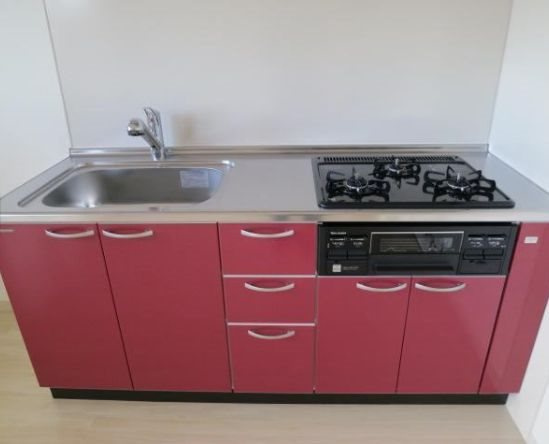 岡山市北区西長瀬の賃貸マンションのキッチン