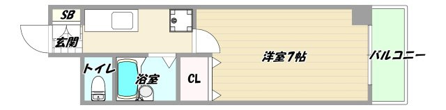 大阪市淀川区西三国１丁目の賃貸マンションの間取り