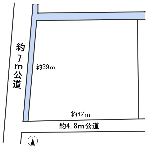 ６７３４８　羽島市正木町南及土地の区画図