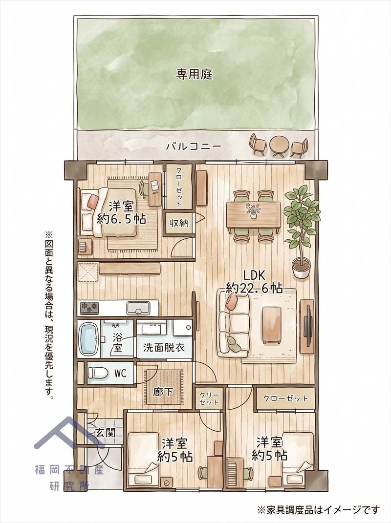 日商岩井リバーサイドマンションA棟の間取り