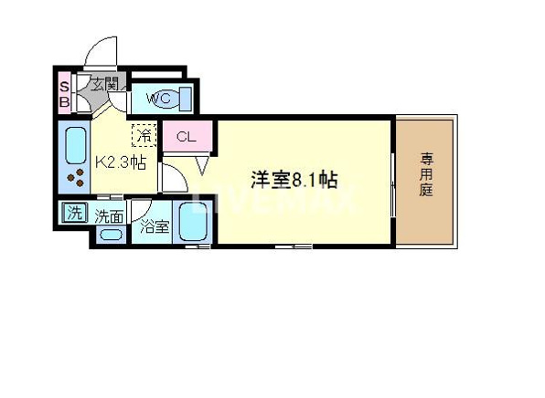 ※5階部分ですので、専用庭ではなくバルコニーになります