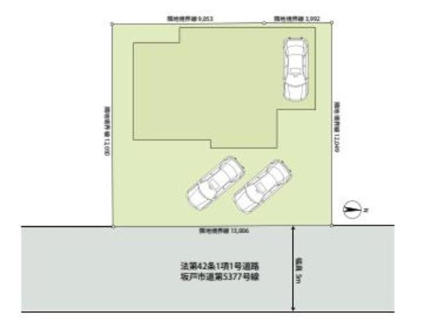 坂戸市西坂戸　中古売戸建の区画図