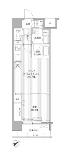 市川市南八幡４丁目の賃貸マンションの間取り